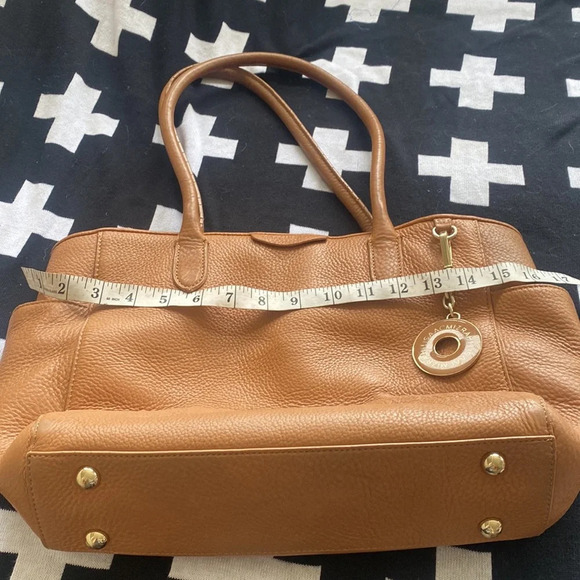 Isaac mizrah Tan pebble leather purse tote - Picture 8 of 11